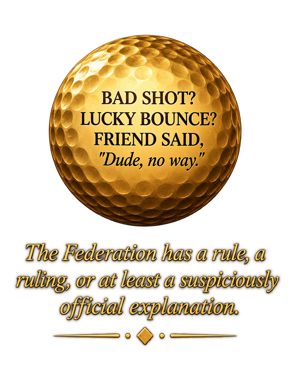 Bad shot? Lucky bounce? Friend said, "Dude, no way." The Federation has a rule, a ruling, or at least a suspiciously official explanation.